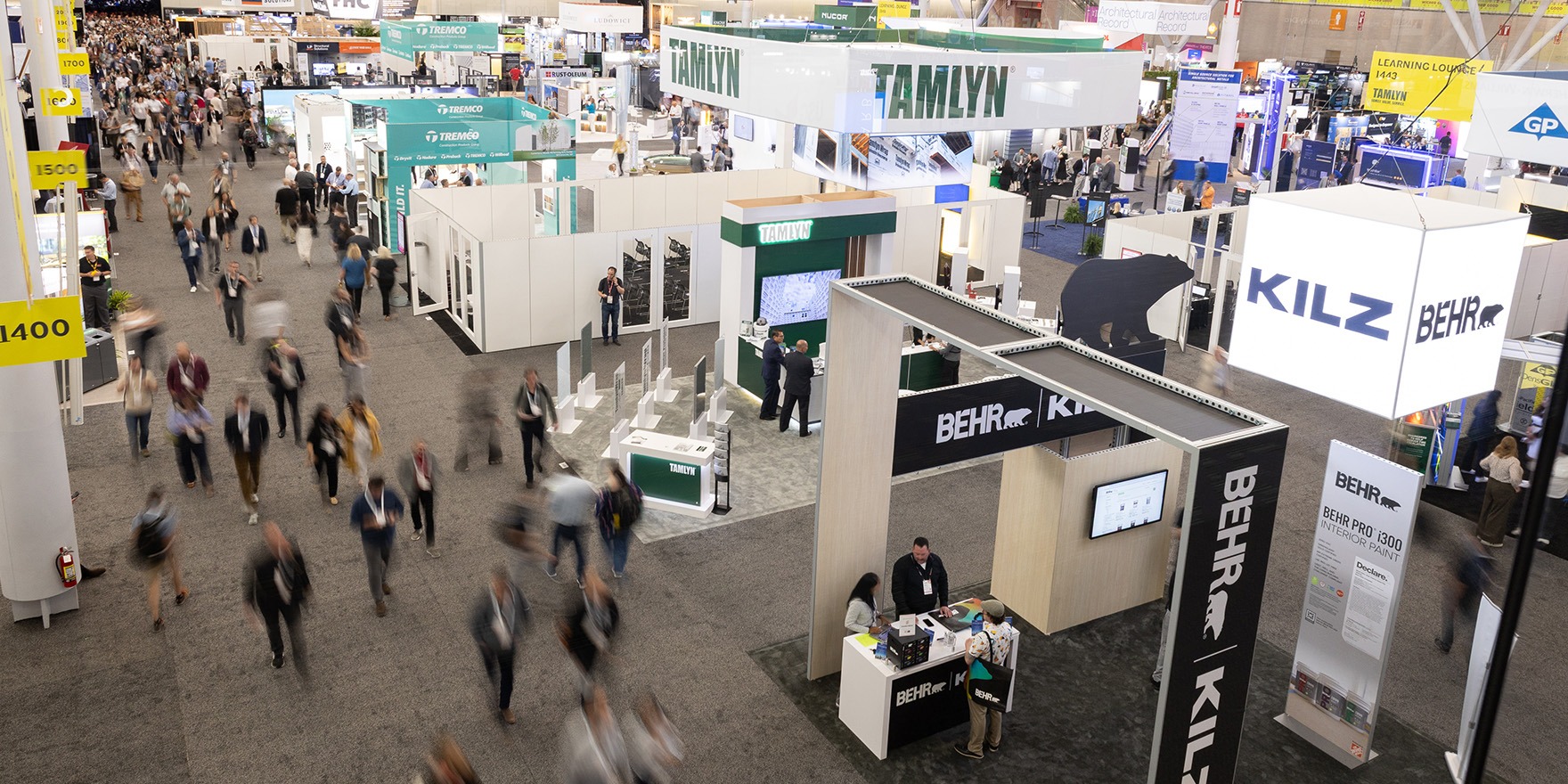 Overhead view of Expo floor