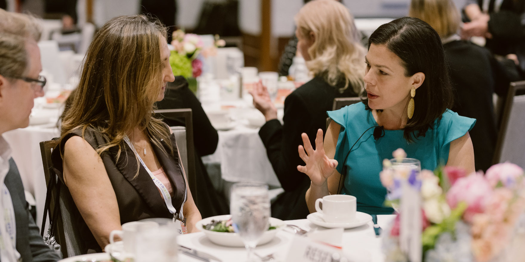 Attendees networking at AIA conference